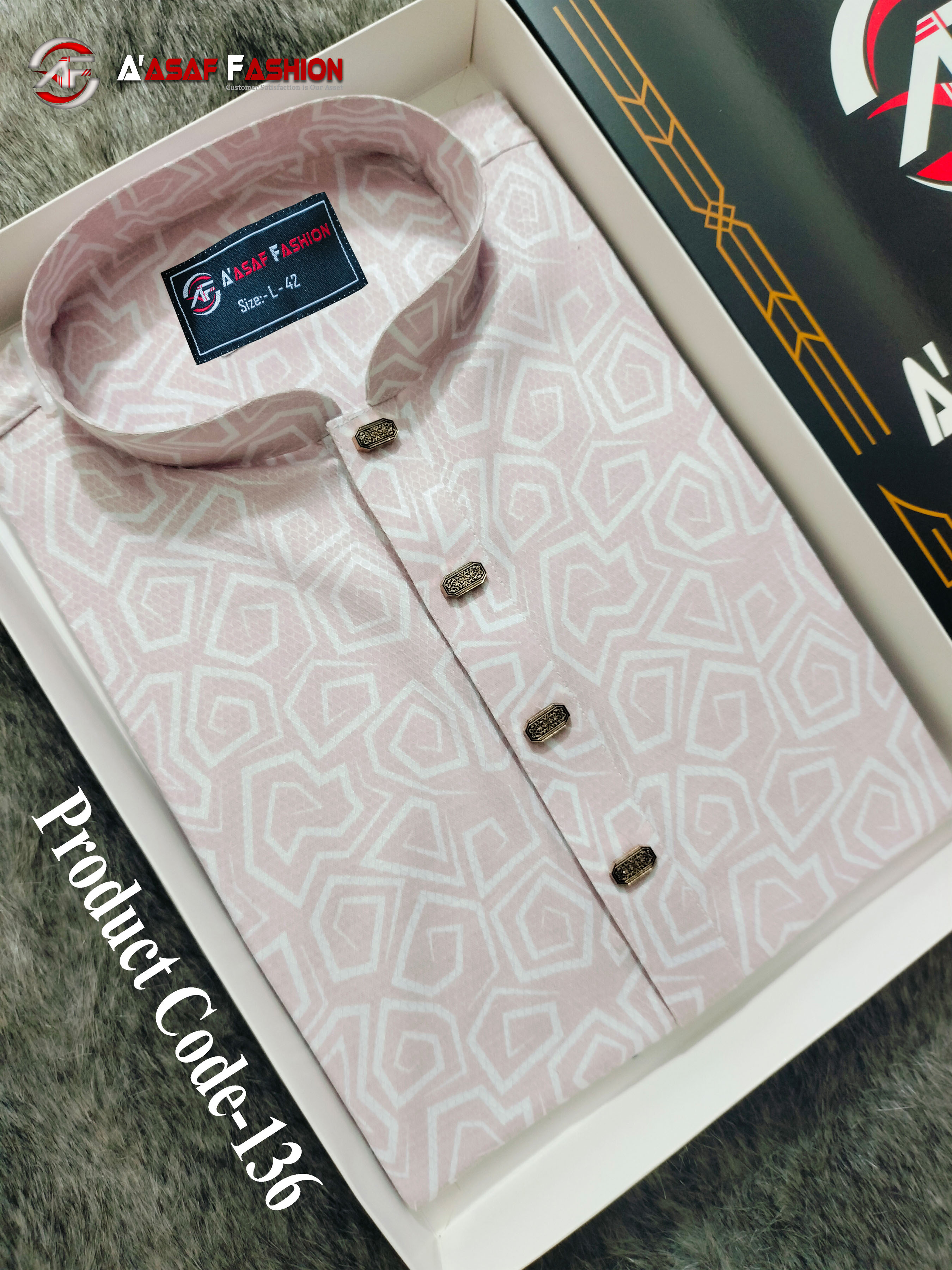 Premium Printed Panjabi (CODE-136)